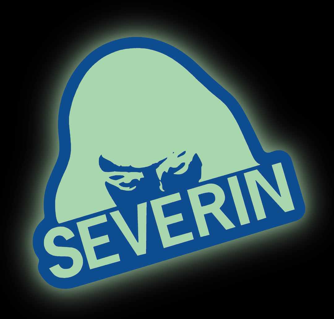 2 Severin Logo Glow-In-The-Dark Stickers