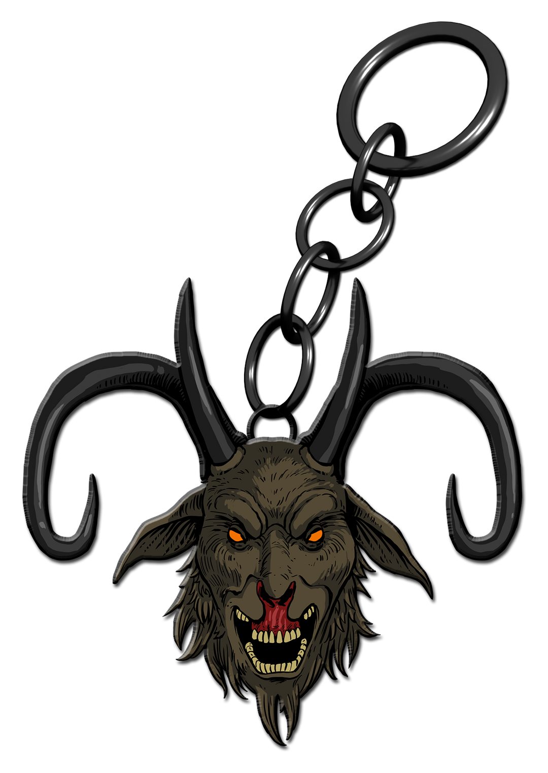The Church Goat Demon 3D Metal Keychain