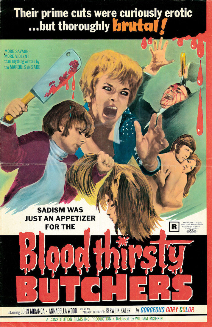 Bloodthirsty Butchers Sticker – Severin Films