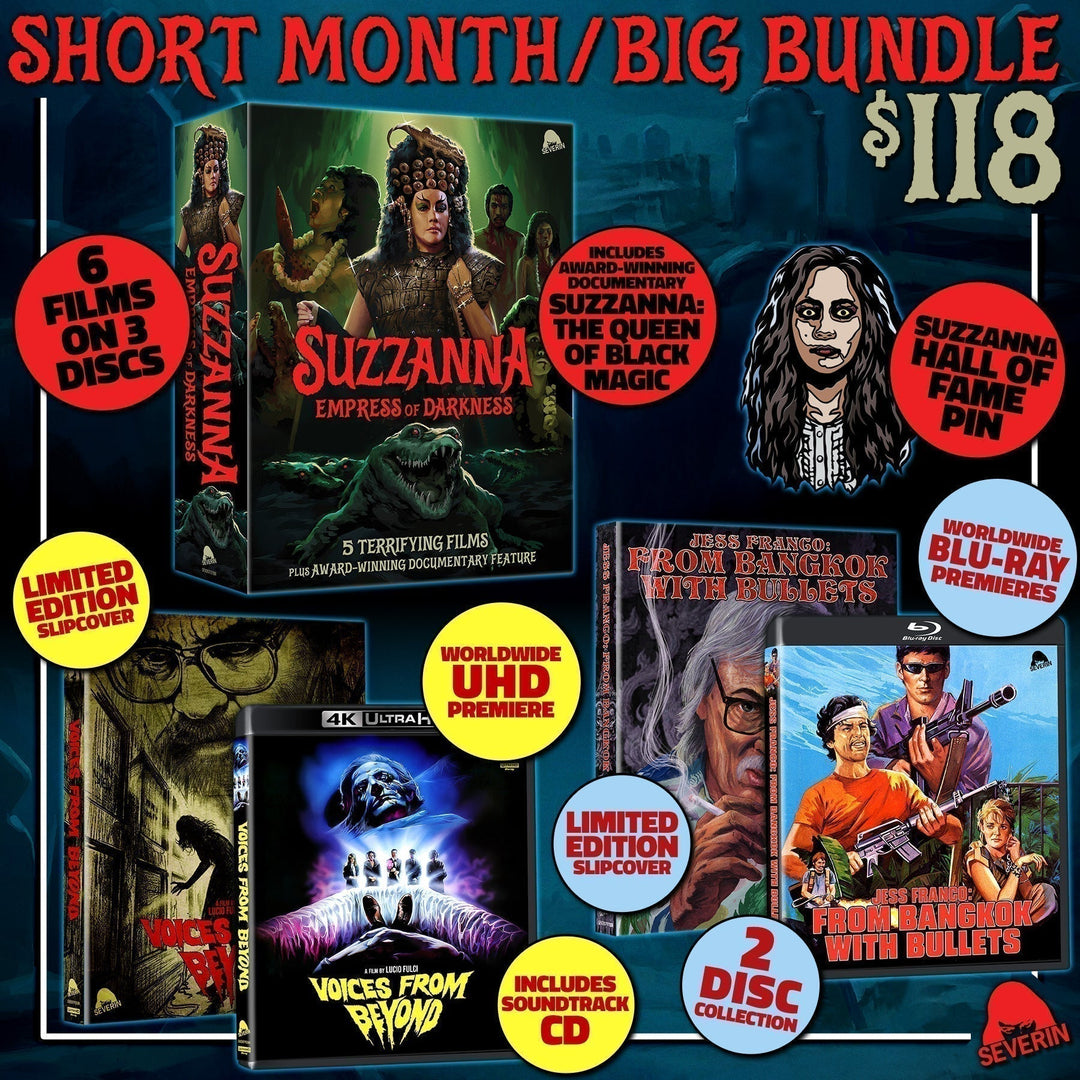 SEVERIN CAPS SHORTEST MONTH WITH BIG RELEASES SHOWCASING SUZZANNA, JESS FRANCO & UHD LUCIO FULCI