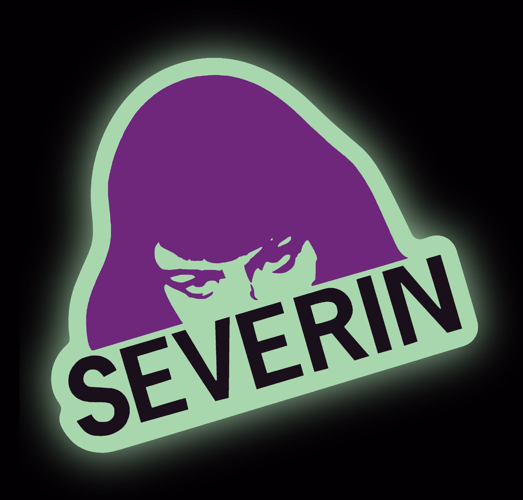 2 Severin Logo Glow-In-The-Dark Stickers