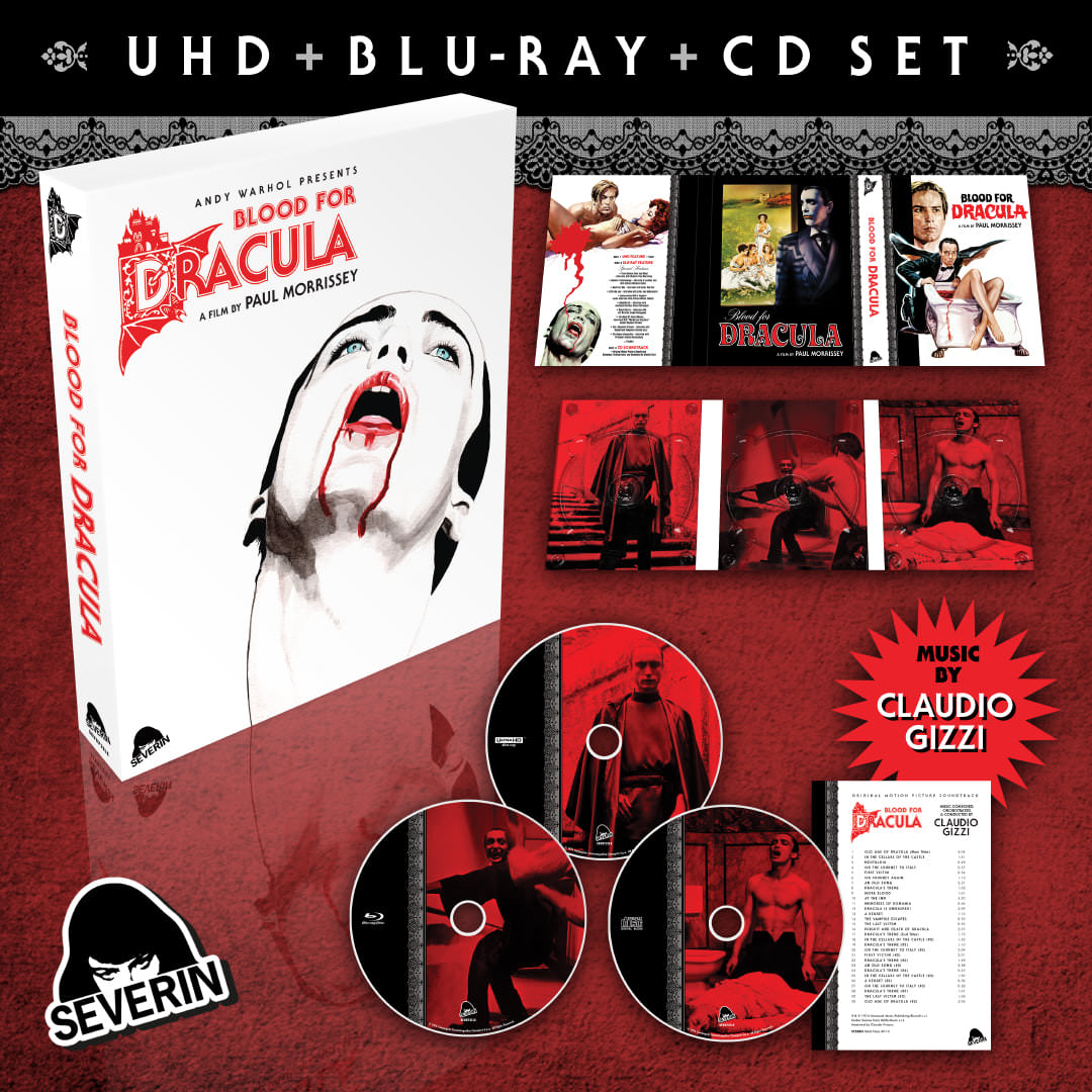 Blood For Dracula [DAMAGED 3-Disc 4K UHD + Blu-ray + CD Digipack w/Slipcase]